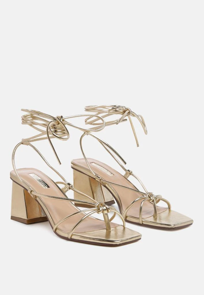 London Rag spruce tie up block heel sandals 5
