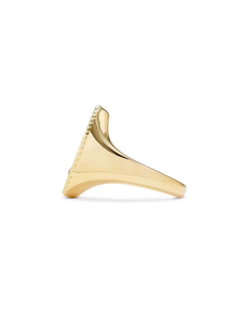 Yvonne Léon 9K Yellow Gold Diamond
Mother of Pearl Pear Signet Ring 2