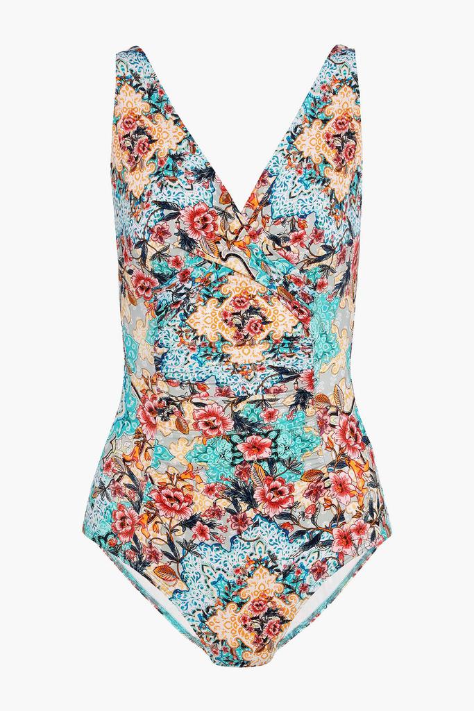 JETS AUSTRALIA by JESSIKA ALLEN Decorum ruched floral-print underwired swimsuit