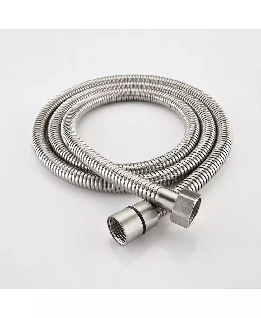 RAINSKEN Drill-Free Stainless Steel Slide Bar Combo Rain Showerhead 7-Setting Hand, Dual Shower Head Spa System (Rough-in Valve Included) 7