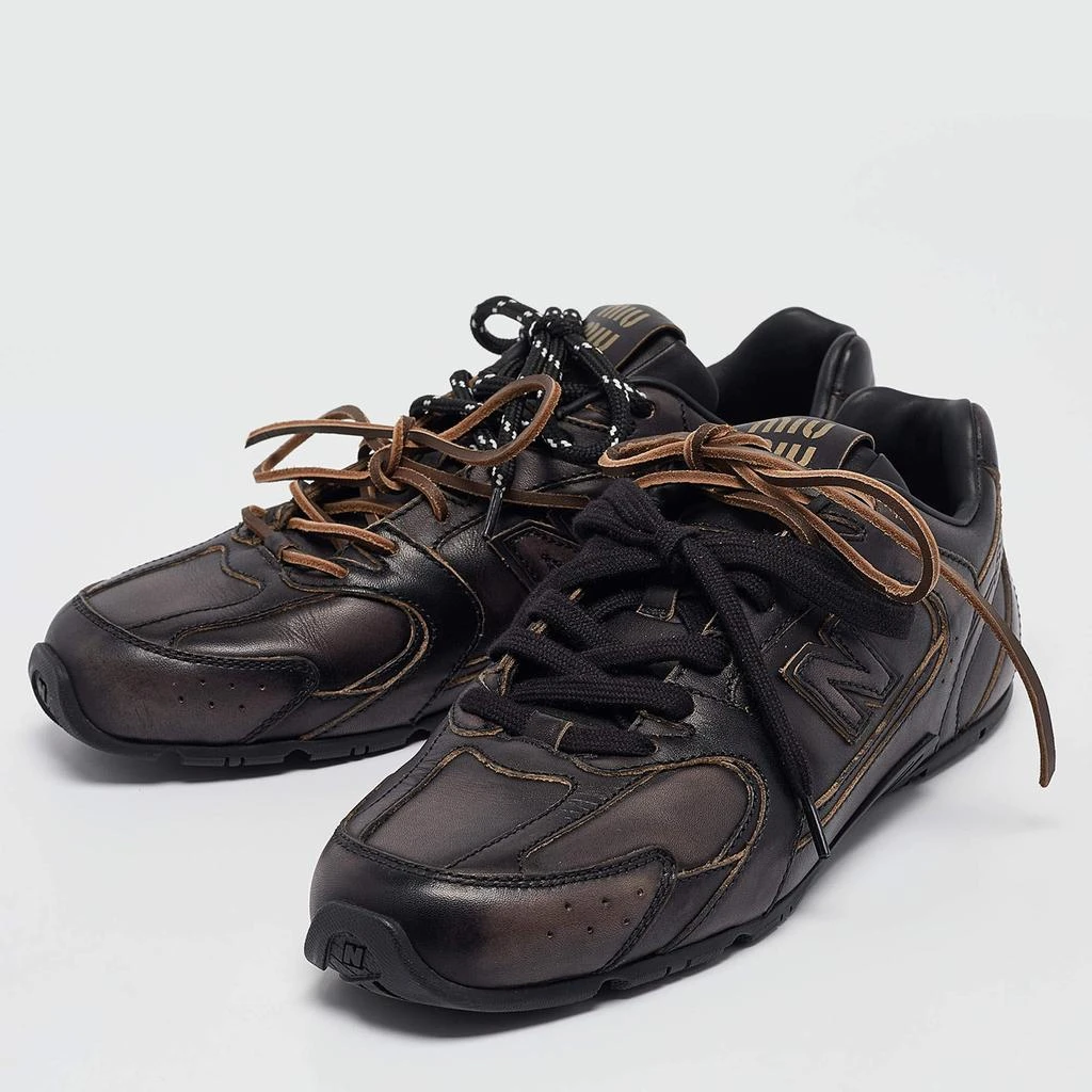 Miu Miu Miu Miu X New Balance Brown/Black Leather 530 SL Sneakers Size 38 2