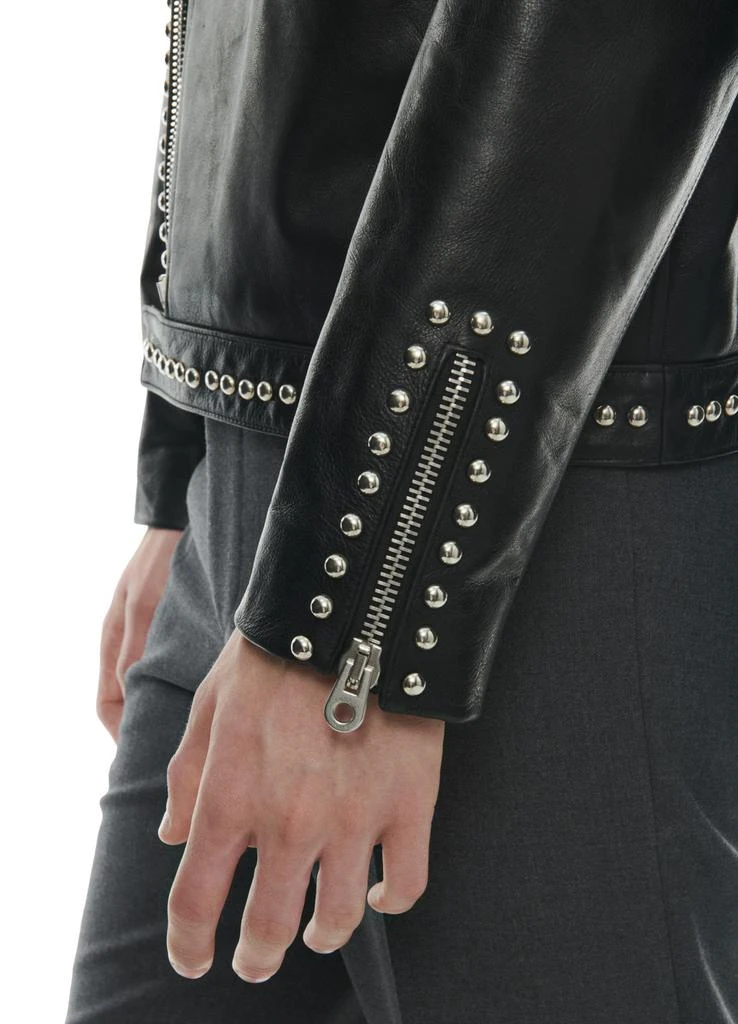 Fursac Calfskin leather jacket with studs 5