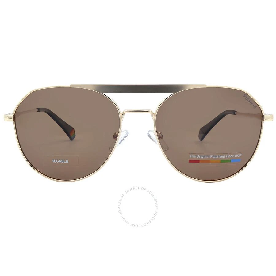 Polaroid Polaroid Polarized Bronze Pilot Unisex Sunglasses PLD 6211/S/X 0J5G/SP 57 1