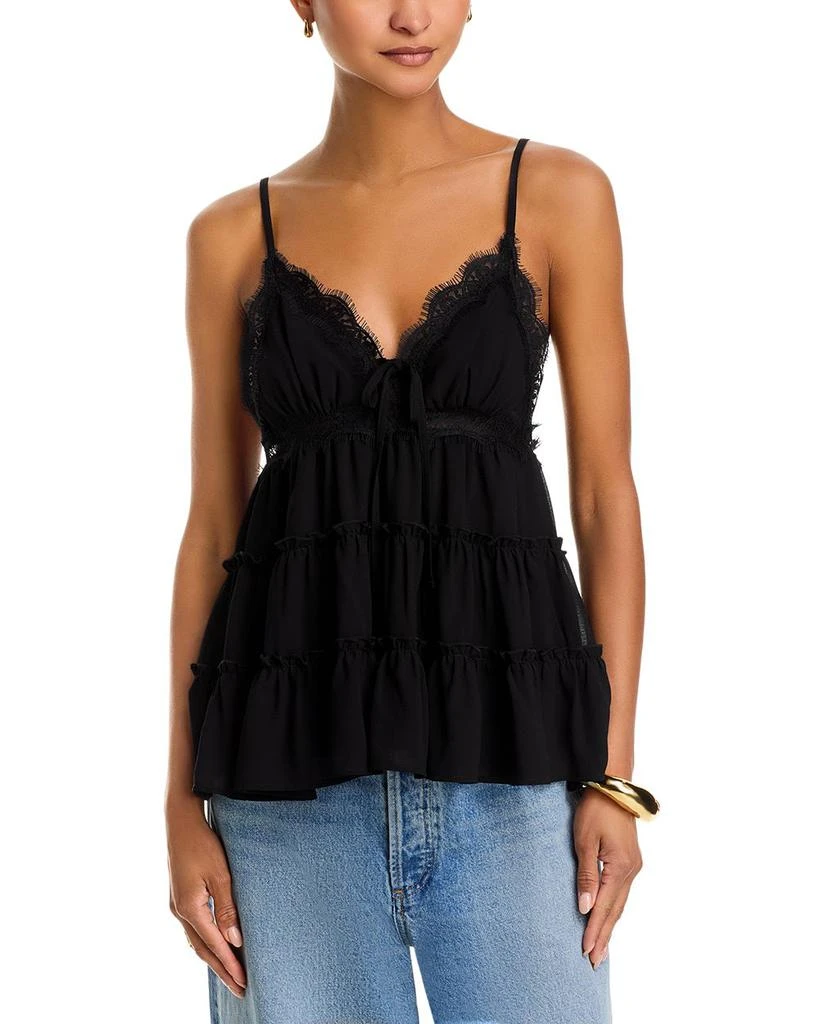 AQUA Lace Trim Camisole Top - Exclusive 1