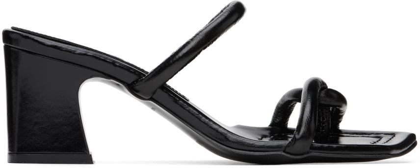 Reike Nen Black Twisted Heeled Sandals