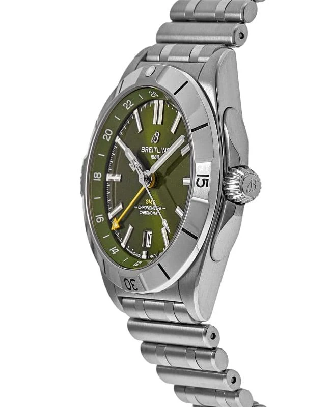 BREITLING Breitling Chronomat Automatic GMT 40 Giannis Antetokounmpo Limited Edition Green Dial Steel Men's Watch A32398A11L1A1 3
