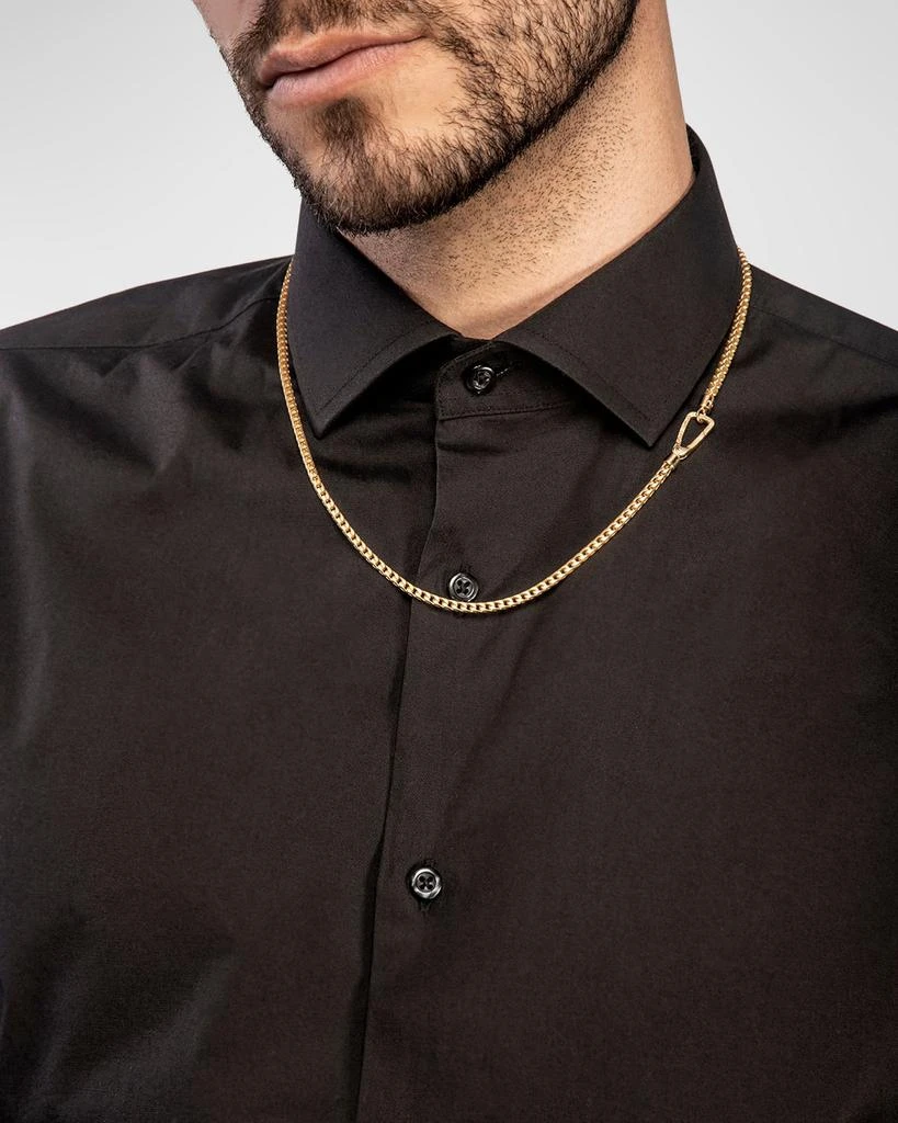 Marco Dal Maso Men
s Ulysses Franco Chain Necklace with Push Clasp in Gold, 52mm 2