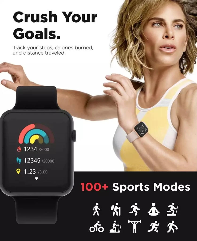 iTouch Unisex Air 4 Jillian Michaels Silicone Strap Smartwatch 4