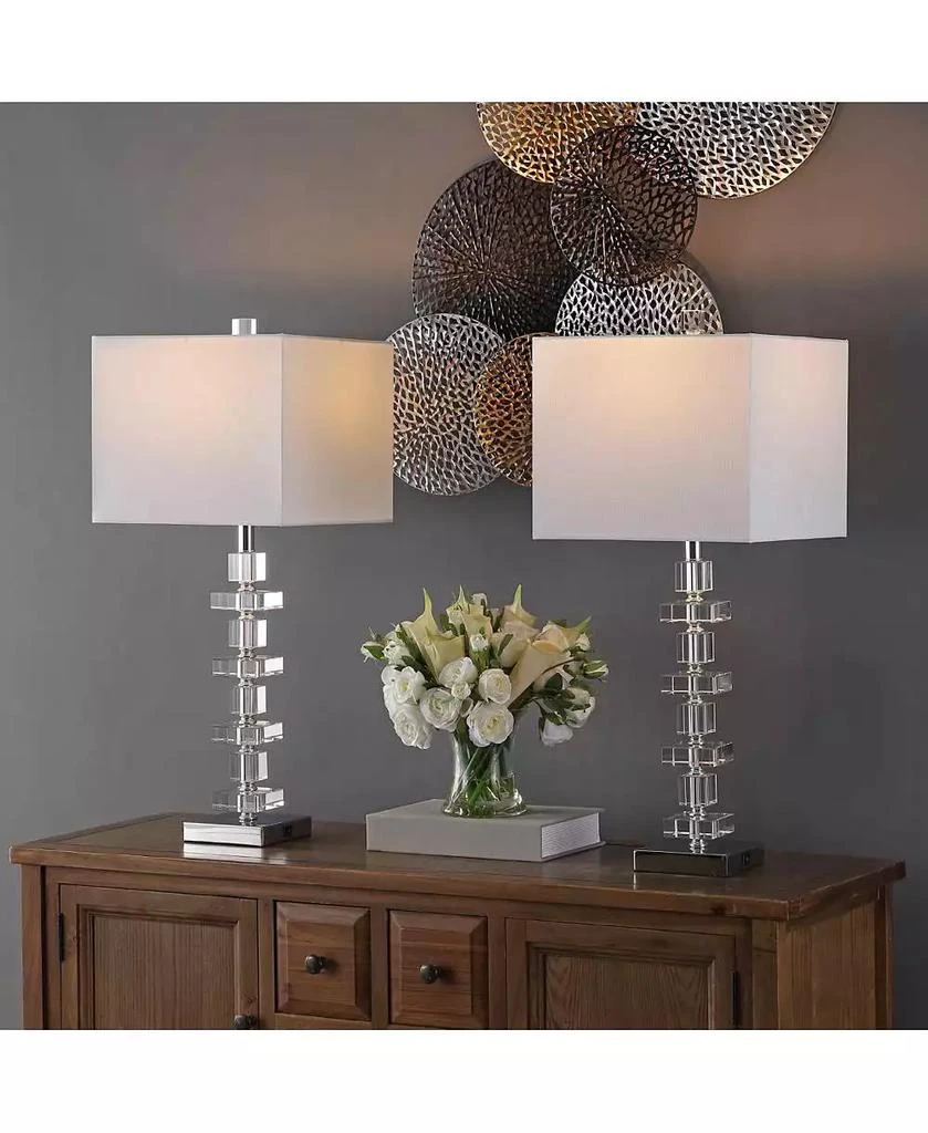 Safavieh Deco Crystal Table Lamp Set Of 2 W/ USB Port 4