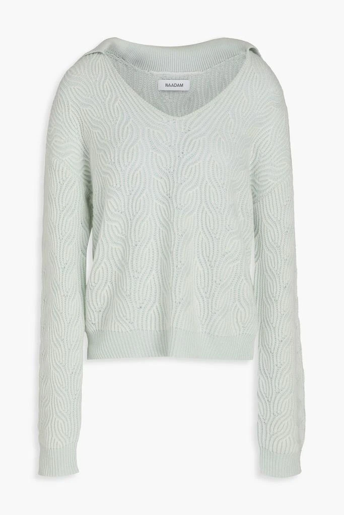 Naadam Cable-knit wool and cashmere-blend sweater 1