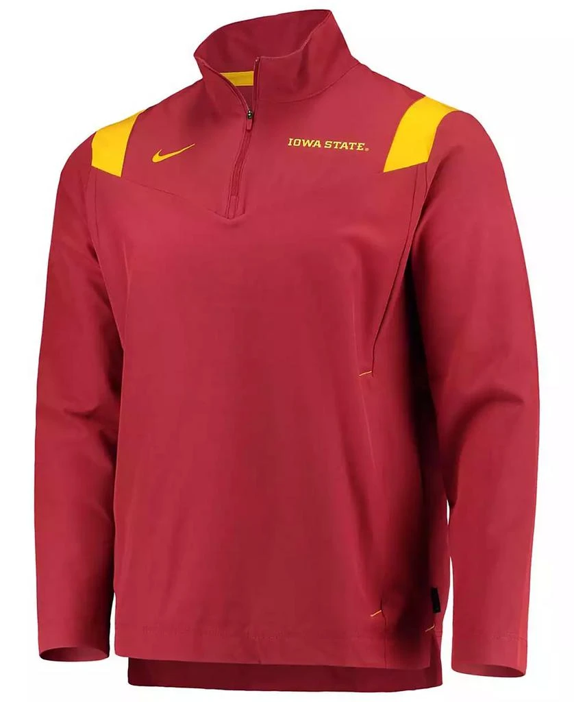NIKE Men's Cardinal Iowa State Cyclones Coach Half-Zip Jacket 2