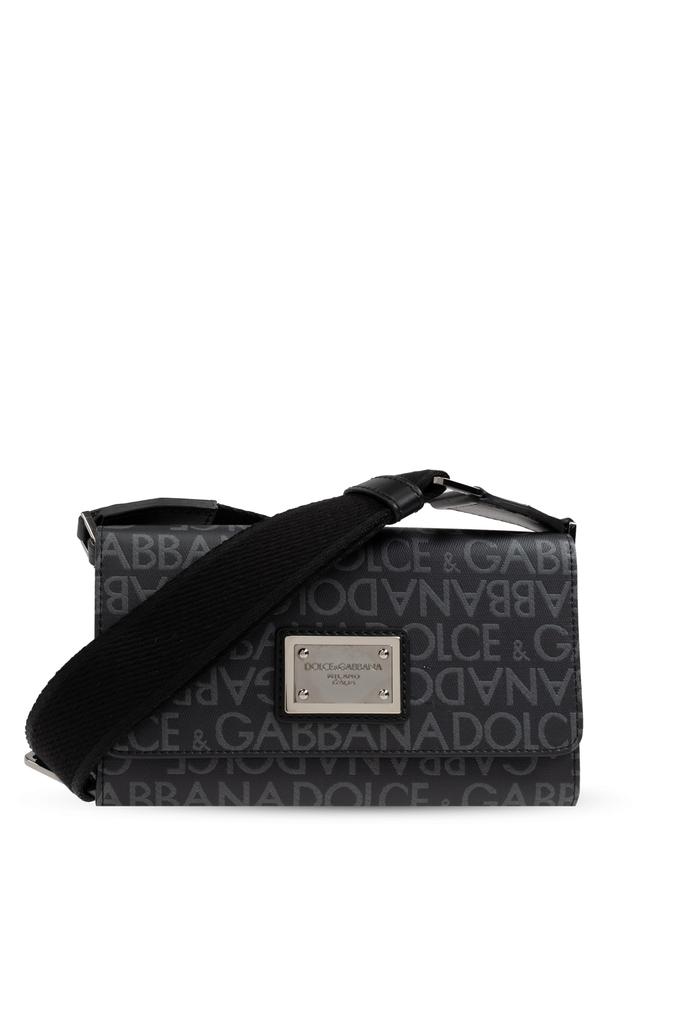 ショルダーバッグ Dolce & Gabbana Coated jacquard crossbody bag Dolce & Gabbana Coated Jacquard Cross Body Bag | Black