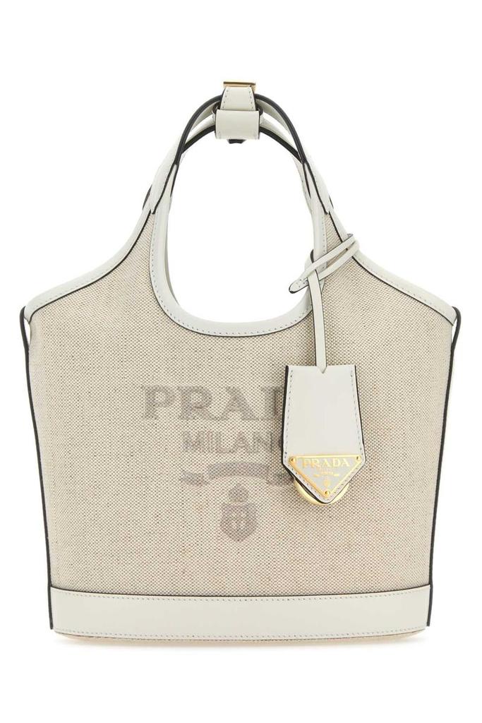 Prada Prada Logo-Detailed Large Top Handle Bag - Tote Bags