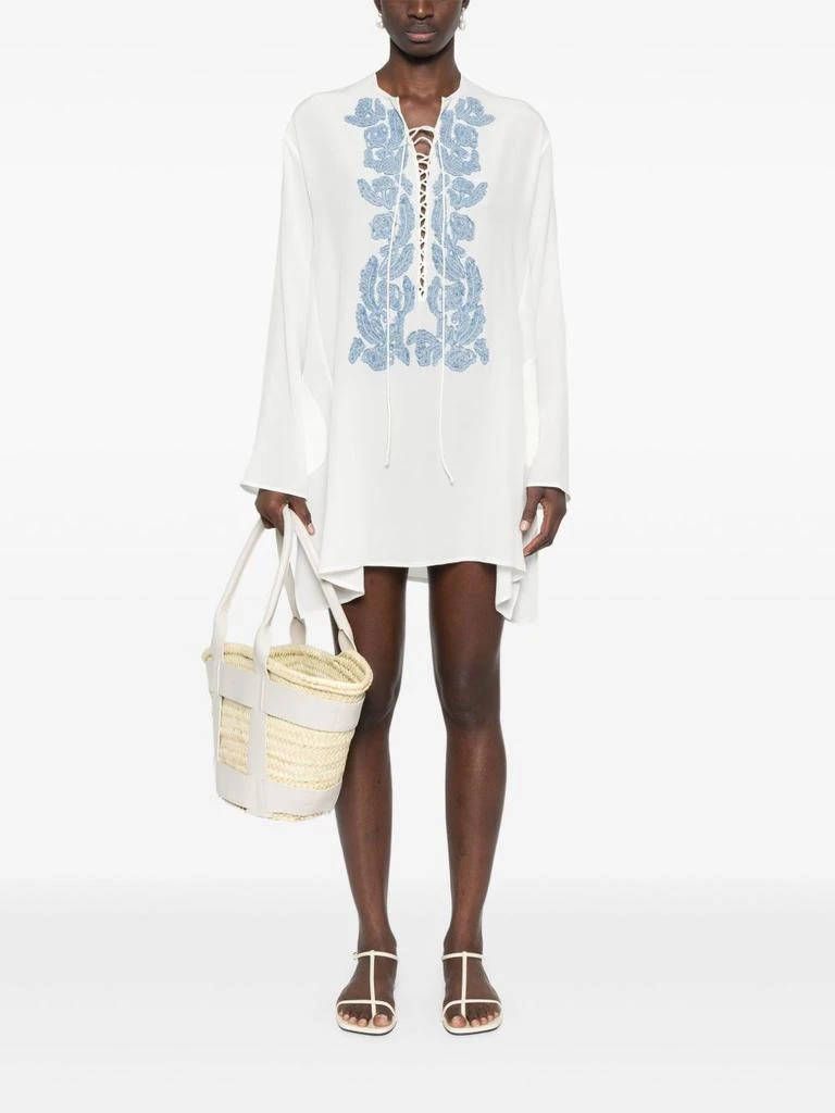 ERMANNO ERMANNO SCERVINO - Embroidered Silk Kaftan 4