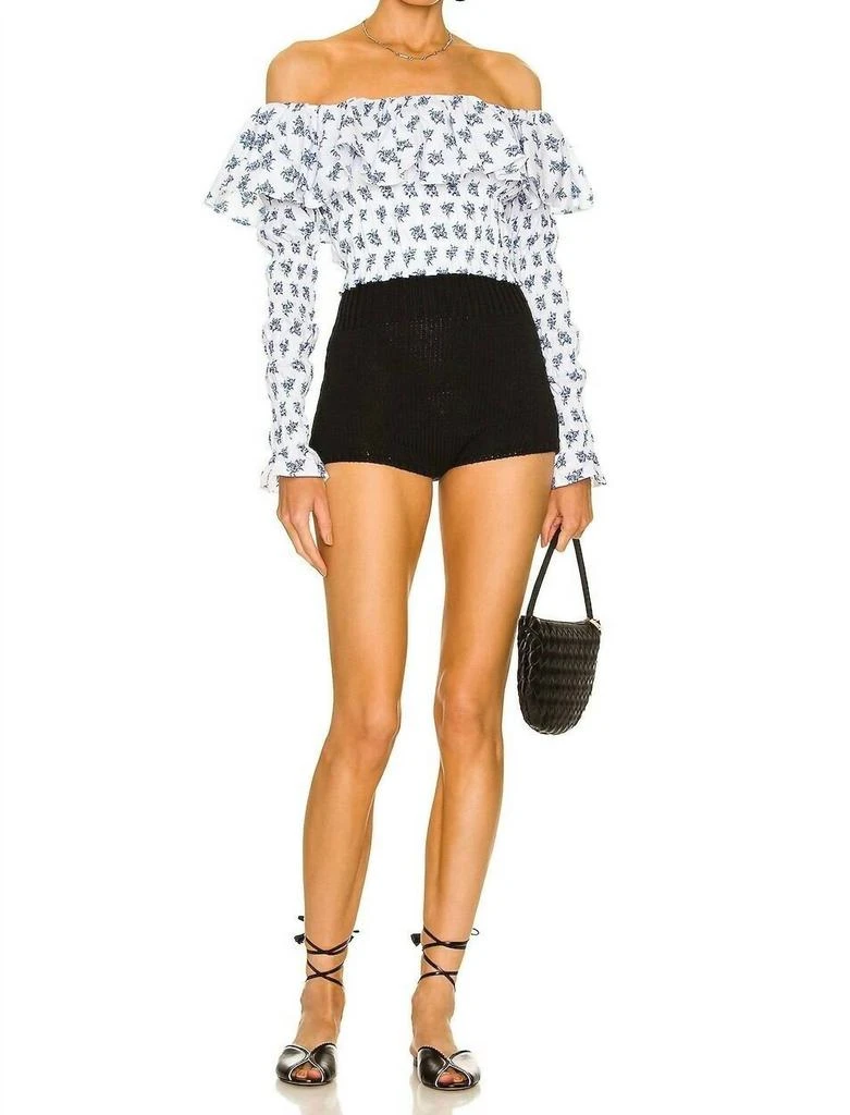CAROLINE CONSTAS Caroline Constas - Floral Off Shoulder Long Sleeves Lydia Top 4