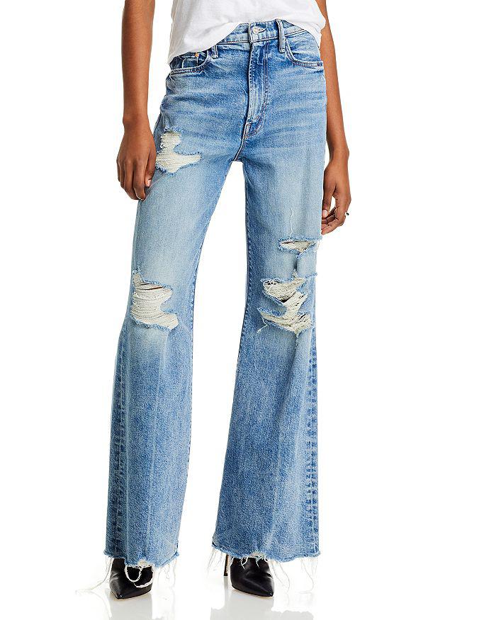 MOTHER The Sidestepper Sneak Chew Jeans in Stfu