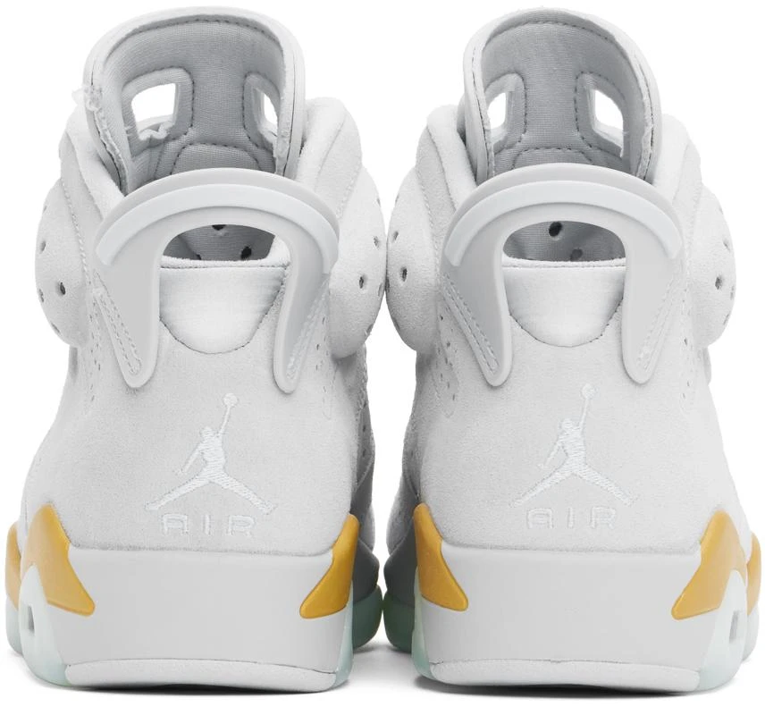 Jordan Gray Air Jordan 6 Retro 'Pearl' Sneakers 2