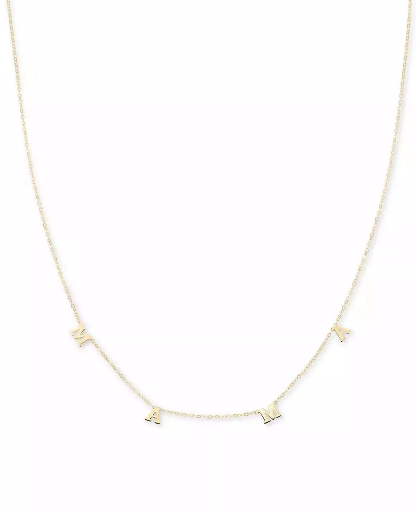 Macy's Polished MAMA 18" Statement Necklace in 10k Gold 1