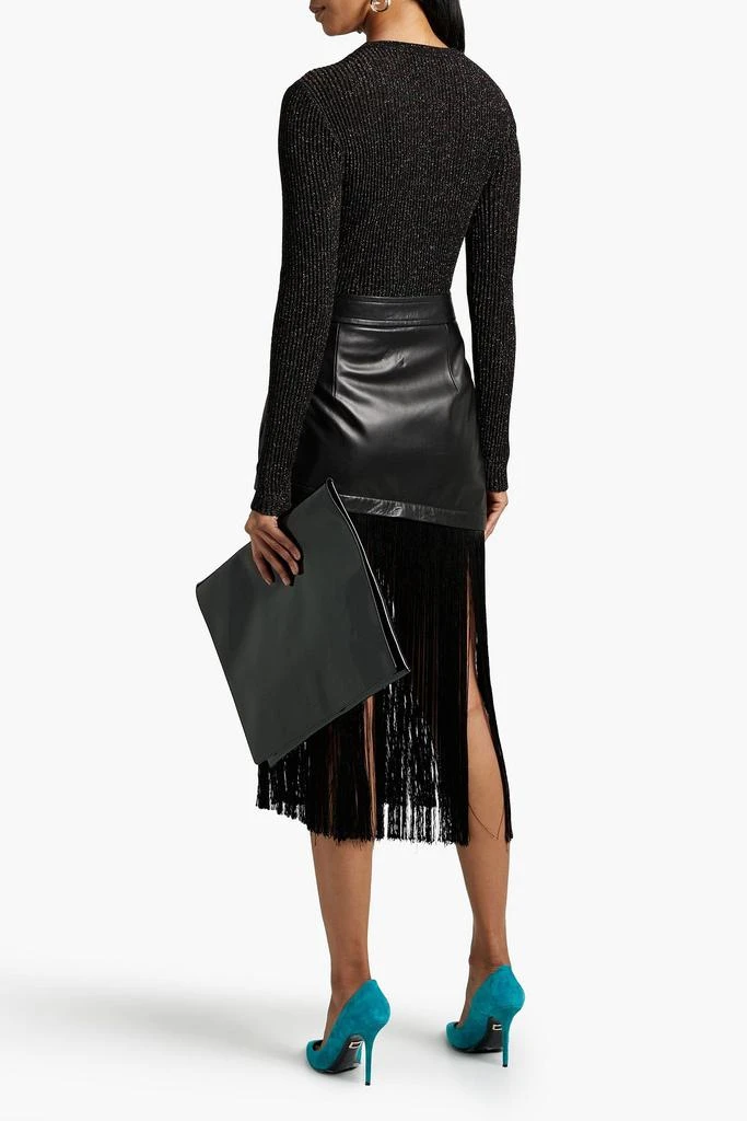 Michelle Mason Cutout metallic ribbed wool-blend sweater 3