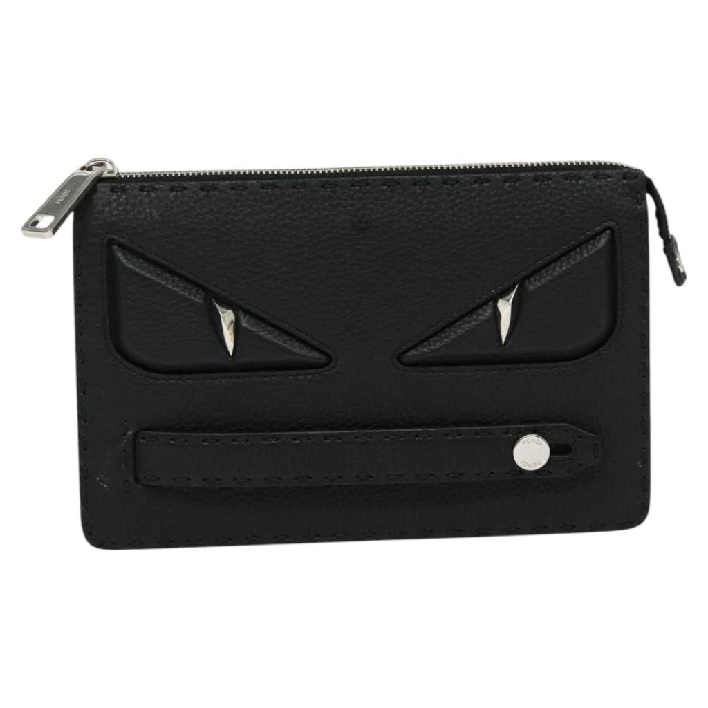 Fendi Monster Leather Clutch Bag (Pre-Owned)
