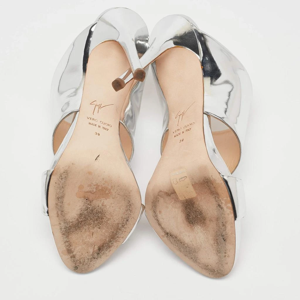 Giuseppe Zanotti Giuseppe Zanotti Silver Leather Andrea Sandals Size 39 6