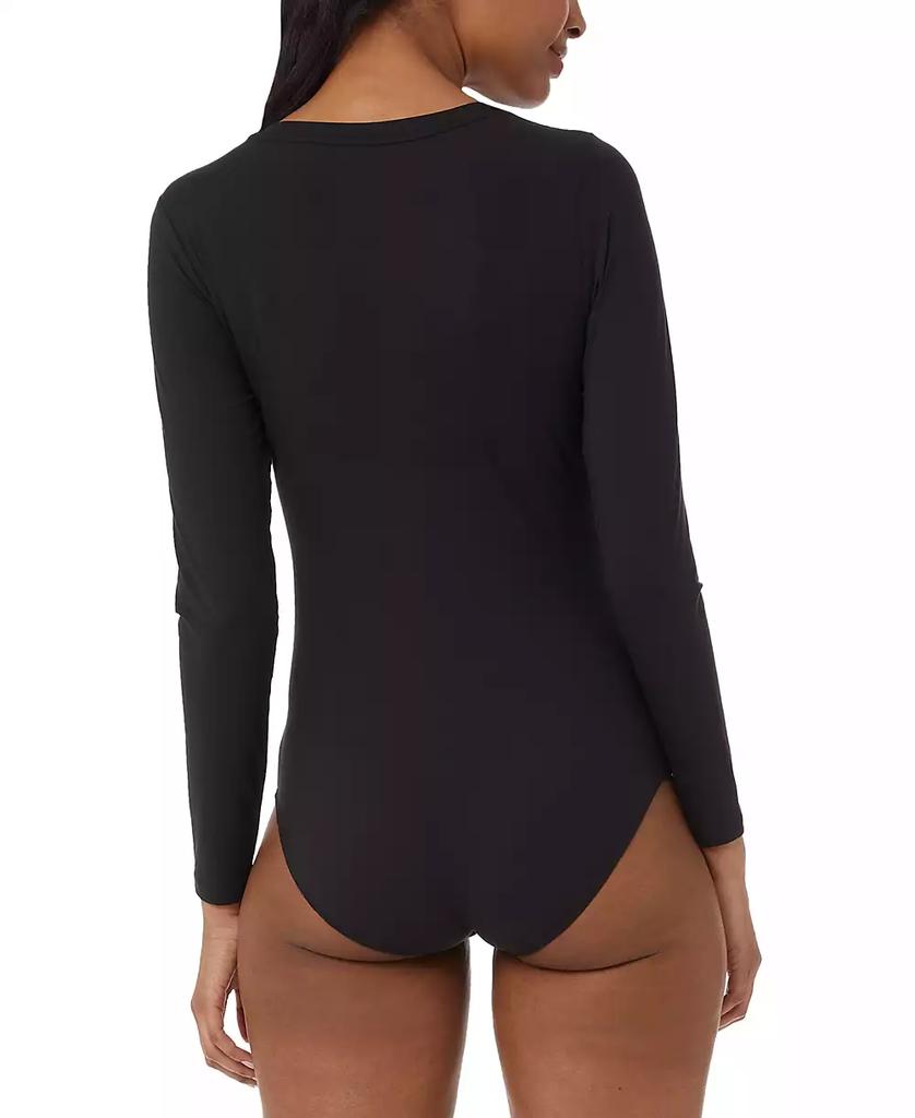 32 Degrees Women's Scoop-Neck Long-Sleeve Bodysuit