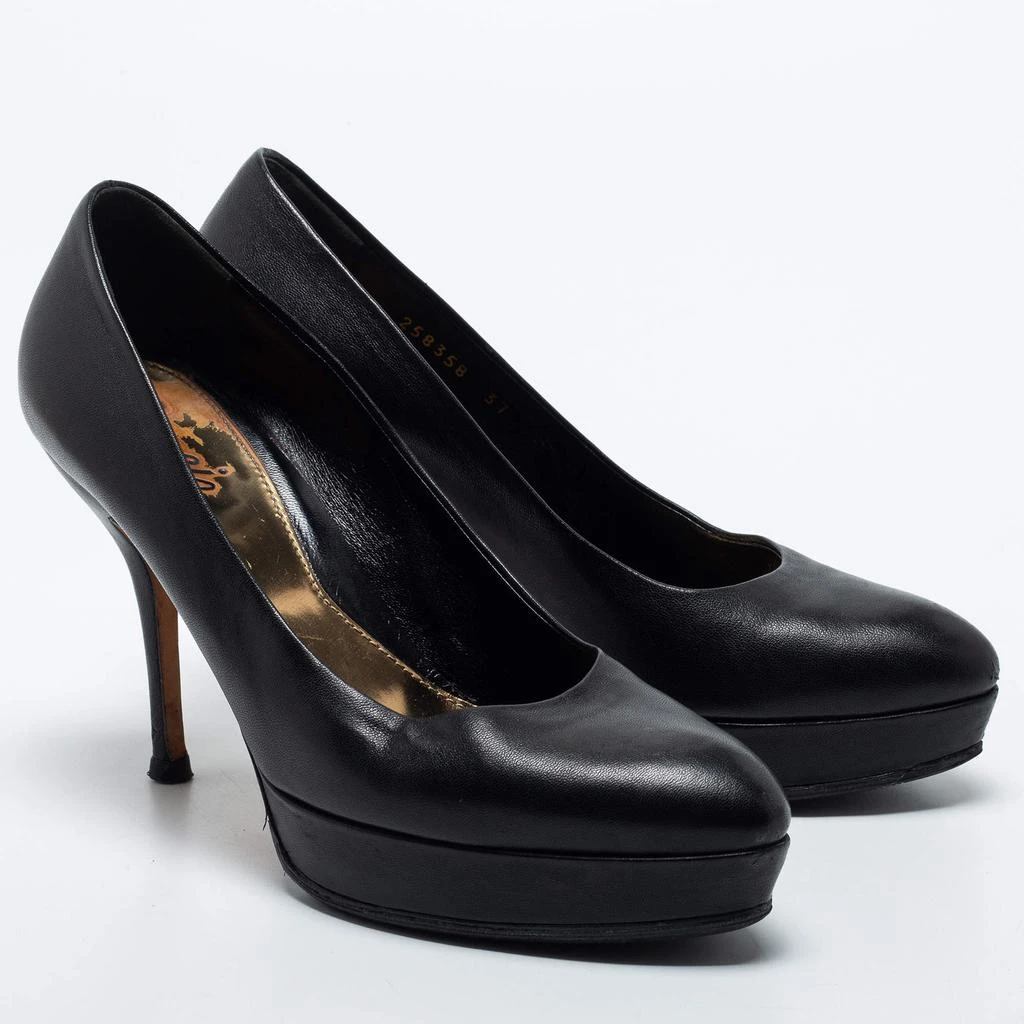 Gucci Gucci Black Leather Platform Pumps Size 37 4