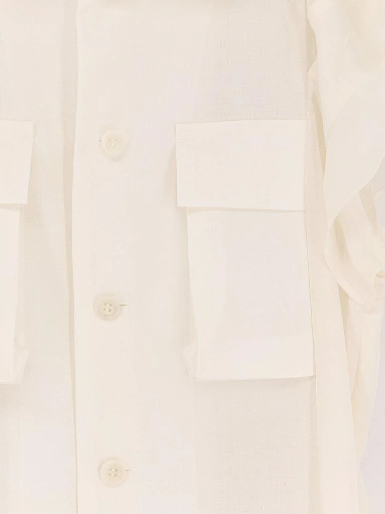 Sacai Chemisier dress with voile and satin inserts 5