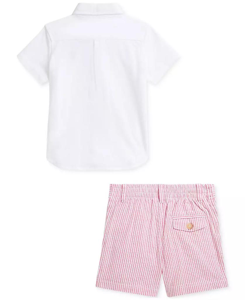 Ralph Lauren Baby Boys Oxford Shirt & Seersucker Shorts Set