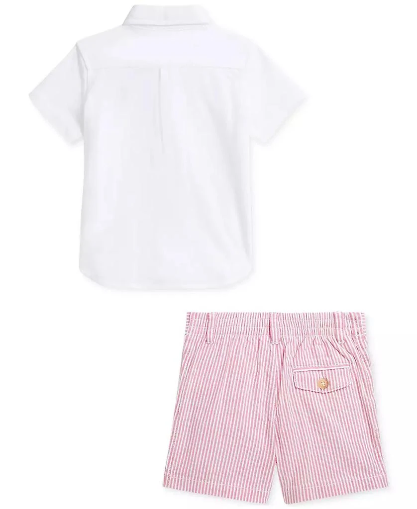 Ralph Lauren Baby Boys Oxford Shirt & Seersucker Shorts Set 2
