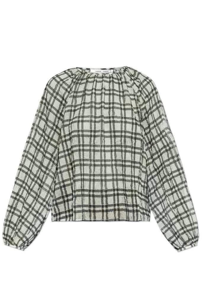 Samsoe Samsoe Samsoe Samsoe Plaid Textured Blouse 1