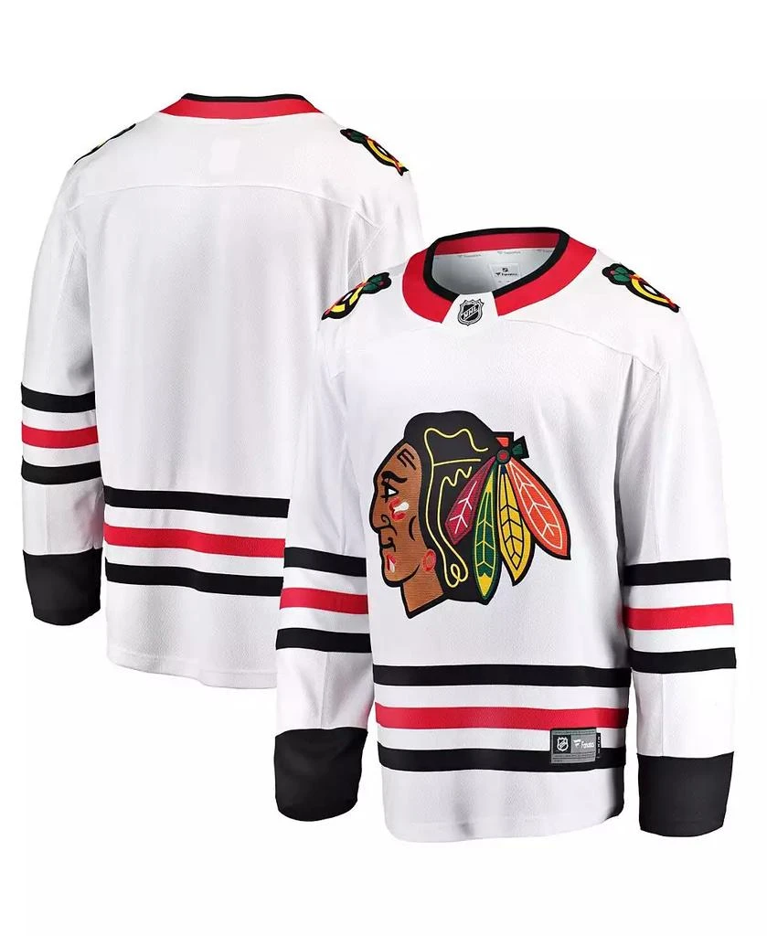 Fanatics Men's White Chicago Blackhawks Breakaway Away Jersey 1