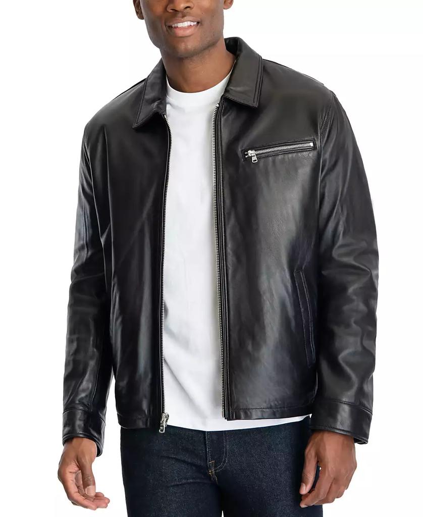 Michael kors men's perforated leather moto jacket discount