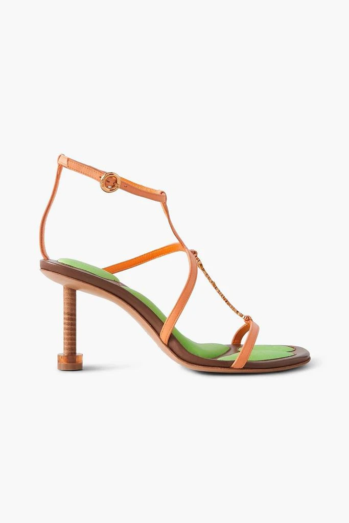 Jacquemus Pralu logo-embellished leather sandals 1