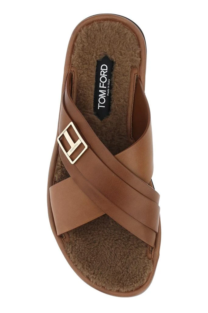 Tom Ford Brown leather slippers 3