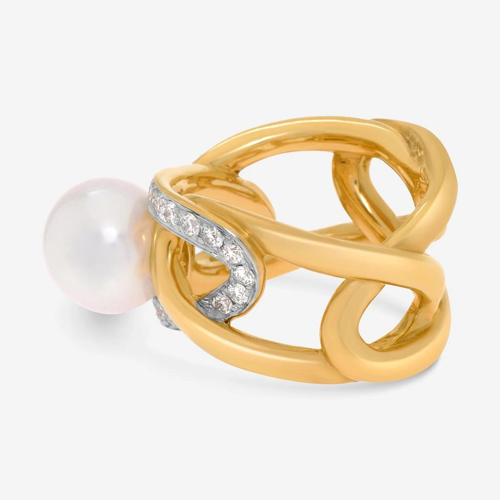 Assael Assael Angela Cummings 18K Yellow Gold, South Sea Pearl and Diamond 0.84ct. tw. Statement Ring Sz. 7 ACR0052 3