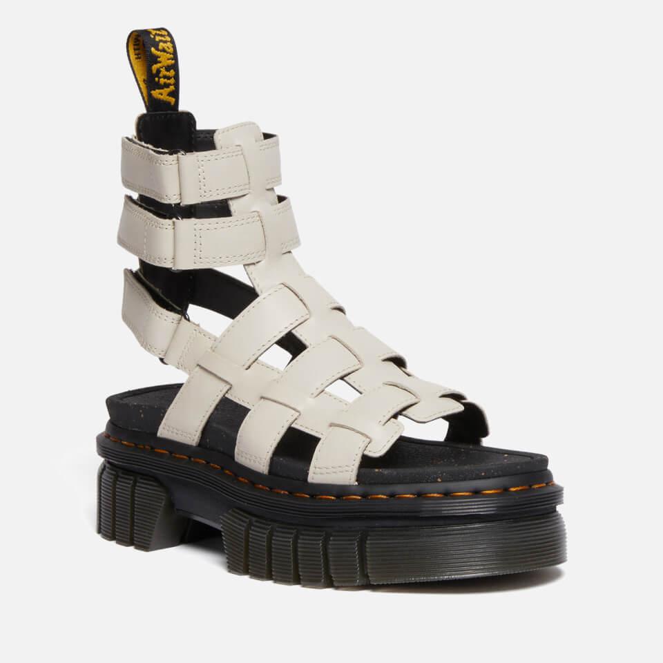 【Dr.Martens】RICKI PLATFORM GLADIATOR SANDALS Dr. Martens Black Ricki Leather Platform Gladiator Sandals