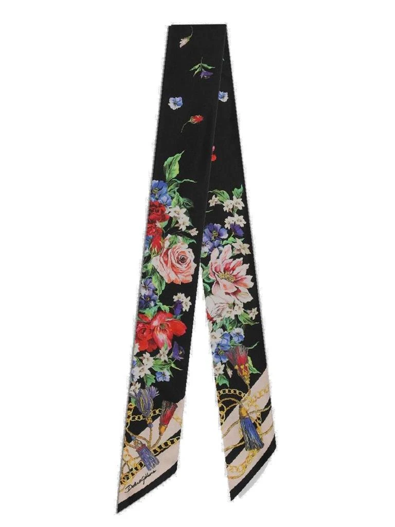 Dolce & Gabbana Dolce & Gabbana Floral Printed Twill Headscarf from Cettire
