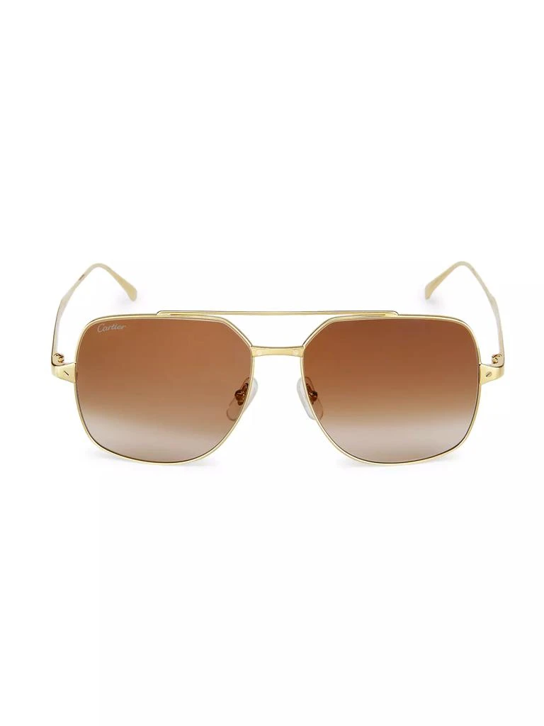 Cartier Santos De Cartier 58MM Square Sunglasses 1