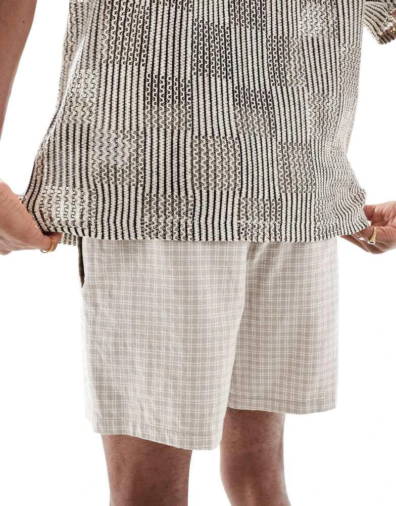 HOLLISTER Hollister textured linen short in beige 5