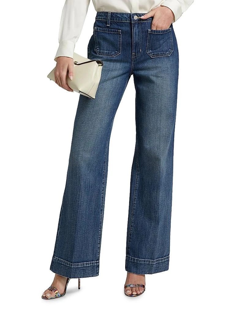 L'Agence Nolan High-Rise Patch Pocket Wide-Leg Jeans 3