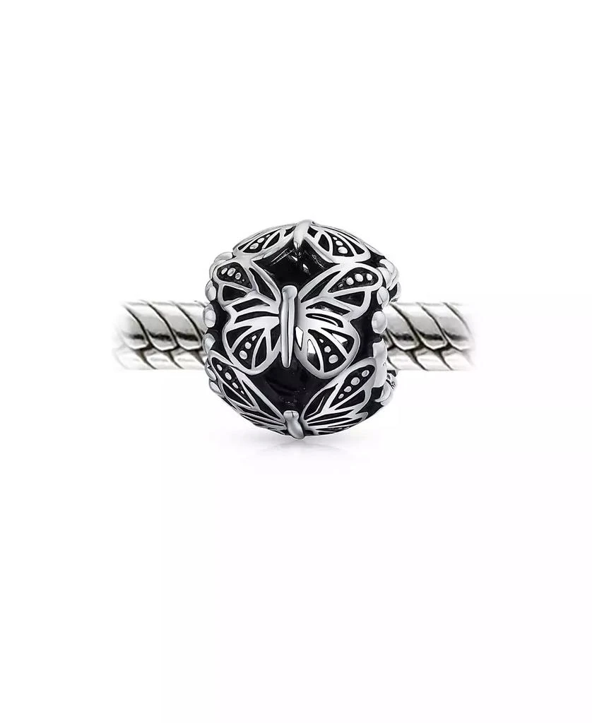 Bling Jewelry Garden Insect Filigree Butterfly Charm Bead Sterling Silver Bracelets 2