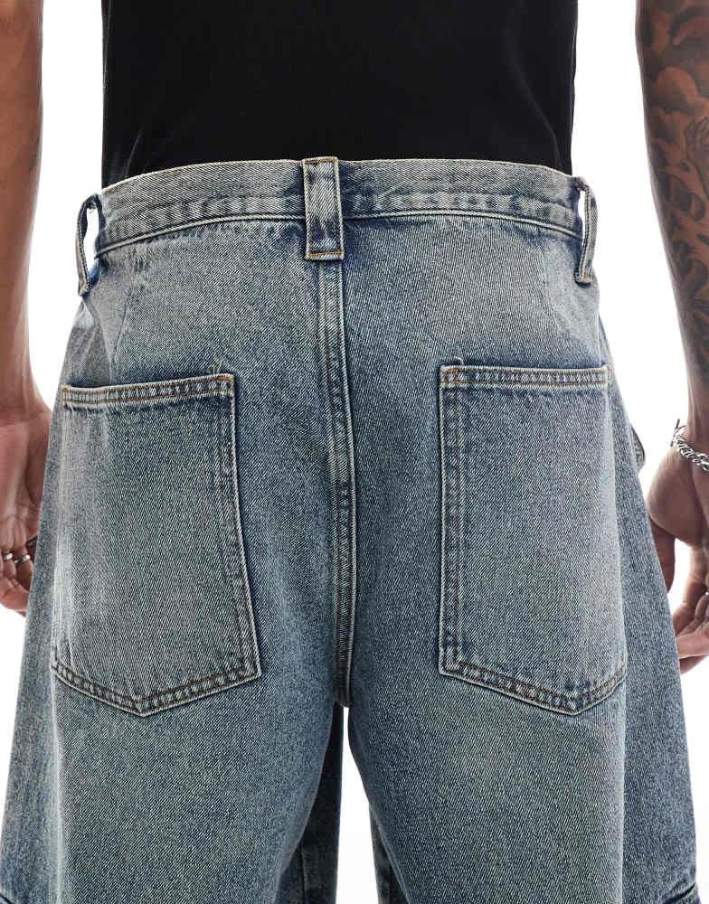 ASOS ASOS DESIGN super baggy in mid wash blue 5