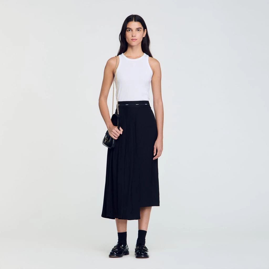 Sandro Long asymmetrical skirt 1