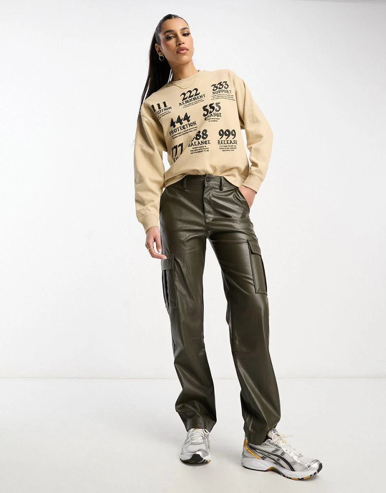 Honour HNR LDN angel numbers sweatshirt in natural 4