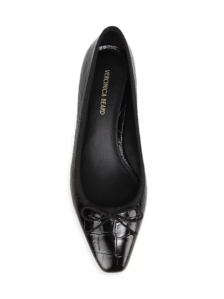 VERONICA BEARD Cecile Crocodile-Embossed Leather Pumps 4