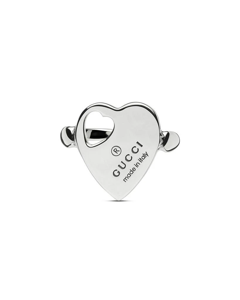 Gucci Sterling Silver Trademark Heart Ring 3