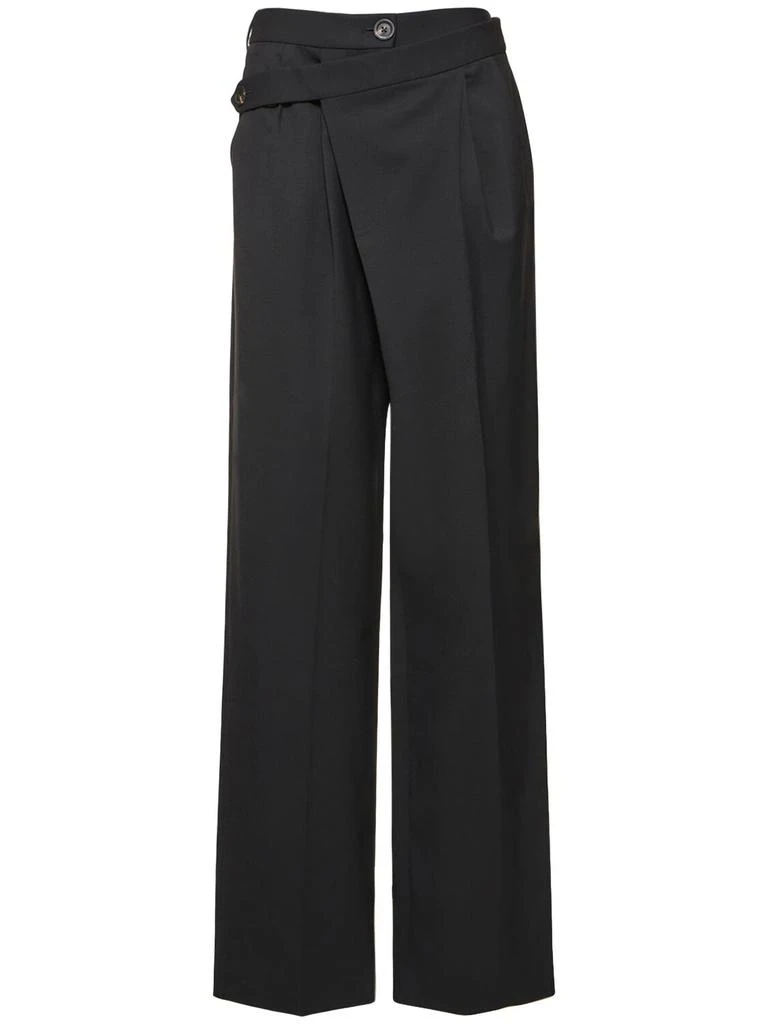 PETER DO Wool Blend Wrap Wide Pants 1