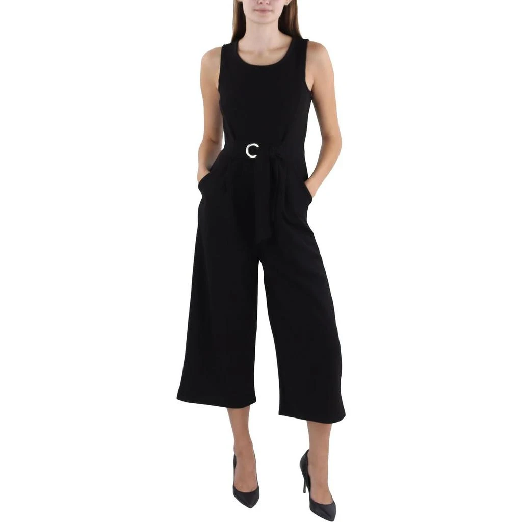 Tommy Hilfiger Womens Belted Wide Leg Jumpsuit 3