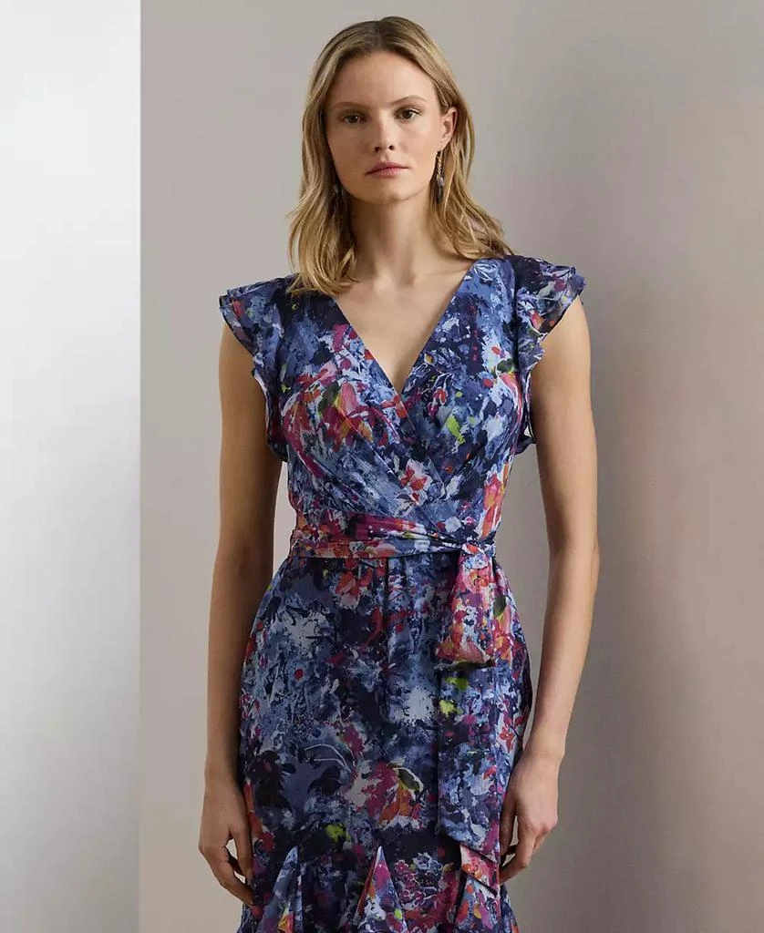 Women's Print Ruffle-Trim Crinkle Georgette Gown  On Sale Now with Up to  51% Off | Discover Exclusive Deals & Savings at BeyondStyle  Authentic Ralph  Lauren dress|women's fashion|dresses with Limited-Time Discounts,